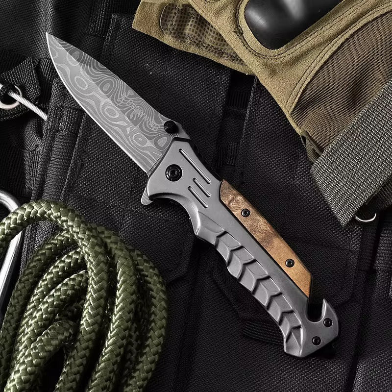 damascus stainless steel pocket knife