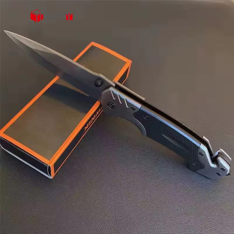 black/silver pocket knife