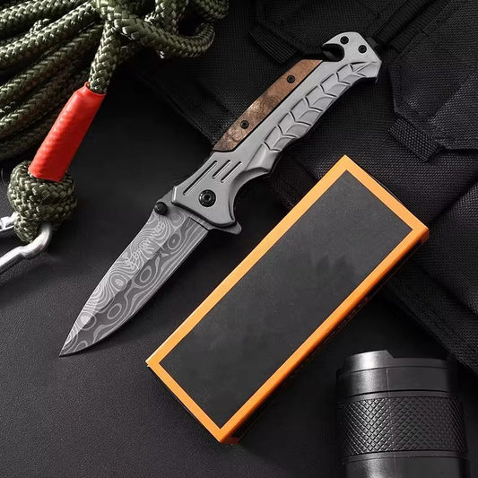 damascus stainless steel pocket knife